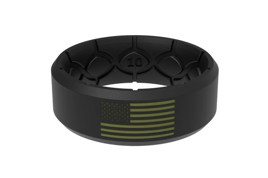 Edge Hero - America Black & Moss Green Flag Ring