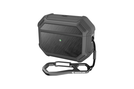 Groove Case Gun Metal/Black Aluminum for AirPods Pro