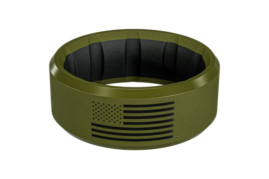 Groove Alpha Hero Flag Ring - Olive